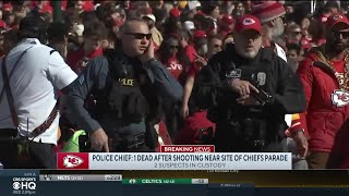 1 dead after shooting near site of Kansas City Chiefs parade  Breaking News [upl. by Naahsar]