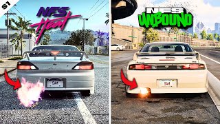 NFS Heat 2019 VS NFS Unbound 2022  Physics and details comparison [upl. by Anauqed]