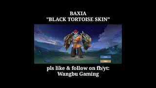 BLACK TORTOISE SKIN  BAXIA Skin baxiatank shortvideo shorts short shortfeed ml mlbb mlskin [upl. by Kress]