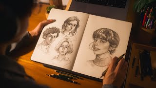 How I practice drawing Portraits [upl. by Annauqal]