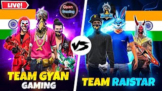 FREE FIRE LIVE👻GYAN GAMING VS RAISTAR💀GARENA FREE FIRE freefirelive shorts [upl. by Aleacin]