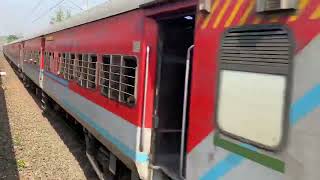 Diva Sawantwadi Passenger crossing Mandovi Express  Konkan Railway [upl. by Gora]