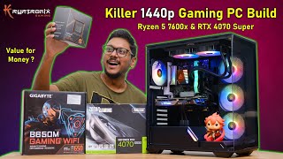 Killer 1440p Gaming PC Build 🤯 Ryzen 5 7600x amp RTX 4070 Super Combo ft kryptronixgaming [upl. by Bik]