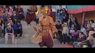 Shava Dance  Thiksey Gustor 2024  Toughest monk mask dance  LehLadakhancient rituals [upl. by Inessa805]