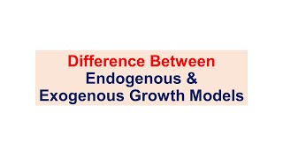 Difference between endogenous and exogenous growth models PGT UGCNET ECONOMICS [upl. by Shwalb]