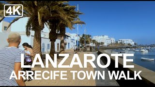 Arrecife Town Lanzarote  a Canary Island natural sight and sounds walk [upl. by Ailicec]