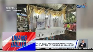 Babaeng senior citizen sa Oslob Cebu patay matapos pagtatagain ng kaniyang asawa  Unang Balita [upl. by Arinaj]