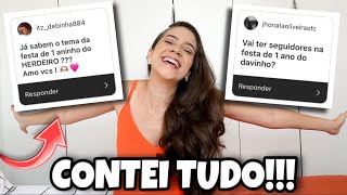 REVELEI O TEMA DA FESTA DE 1 ANO DO DAVI 🎉😱 vai ter seguidores [upl. by Ricky]