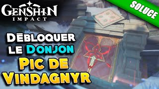 Comment Débloquer le Donjon  Pic de Vindagnyr  Genshin Impact [upl. by Dannica]