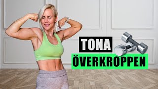 TONA ÖVERKROPPEN med hantlar  25 minuter hemmaträning [upl. by Mcgrath263]