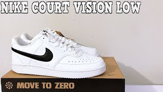 Nike Court Vision Low blancos con swoosh negro  Nike Court Vision Low white black swoosh [upl. by Dib528]