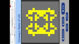 Conway’s game of life Shapes that i found and were found by others [upl. by Eerb]