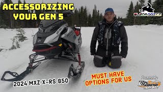 Accessorizing your SkiDoo Gen 5 Snowmobile  Jesses quotMust Havesquot on His 2024 MXZ XRS 850 [upl. by Glantz]