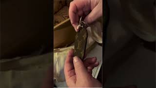 Unboxing Louis Vuitton Porte Cles Monogram Coffee Cup Bag Charm Key Holder [upl. by Atterual]