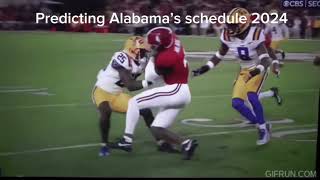 Prediction the Alabama football schedule 2024 [upl. by Torr231]