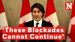 Canada Trucker Protest Trudeau And Biden ‘Agree’ Blockades Must Stop [upl. by Ecirahc]