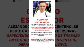 CUIDADO ESTAFADOR ALEJANDRO HERNANDEZ CENTENO OFRECE OPORTUNIDAD DE EMPLEO EN EL GOBIERNO [upl. by Nazario]