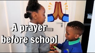 A PAYER BEFORE SCHOOL 🙏🏾 FAMILY VLOG [upl. by Olegna]