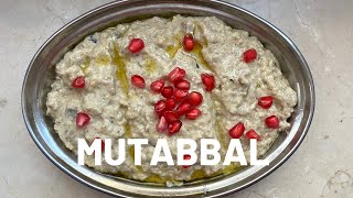 മുതബൽ  Mutabbal Recipe  Roasted Eggplant recipe Lebanese Mutabal Dip [upl. by Dnalyar716]