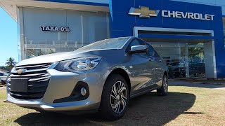 detalhes reais novo Chevrolet onix lt hatch aspirado prata shark 2024 [upl. by Nairb880]