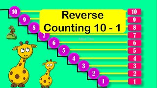 10  1 REVERSE COUNTING  Backward Counting 20 to 1  Easy Ways To Teach Backward Counting to kids [upl. by Ibur]