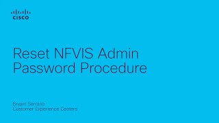 Reset NFVIS Admin Password Procedure [upl. by Ladew342]