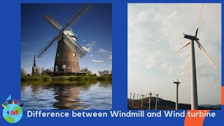 Difference between Windmill and Wind turbine [upl. by Inalaeham27]