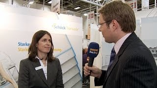 Schöck Tronsole optimaler Trittschallschutz für Gebäude  bautec 2014 [upl. by Ahtanamas]