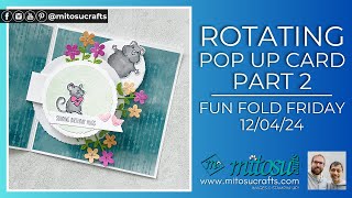 Rotating pop up card tutorial The GREATEST card youll ever make [upl. by Lanfri]