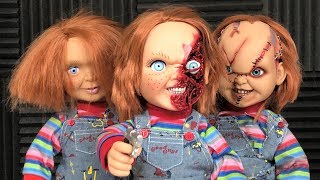 UNBOXING  Mezco Talking Pizza Face Chucky Childs Play 3 Designer Series [upl. by Perce]