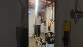 air conditioning system installation with ductwork [upl. by Jonie378]