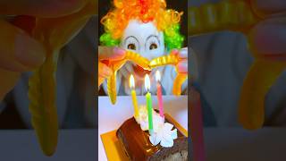 CLOWNS GIANT GUMMY WORM 🐛👻😱shorts funny comedy ytshorts tiktok viral food [upl. by Ellinej]