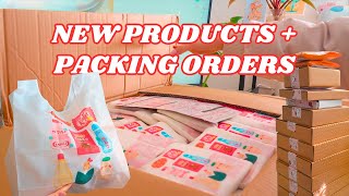 Work with me ✹ Unboxing new products  ASMR pack order with me ✹ Day in the life of a small business [upl. by Jobey]