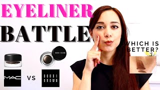 REVIEW BOBBI BROWN VS MAC GEL EYELINER  WEAR amp SMUDGE TEST  BEST WATERPROOF GEL EYELINER [upl. by Namqul]