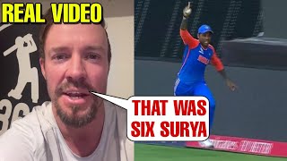 Watch AB Devilliers Shocking Statement about Suryakumar Yadavs Controversial Catch in Final [upl. by Wadell]