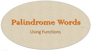 Palindrome Words Program Using Functions  Java  ICSE [upl. by Nahtanaj]