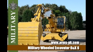 Military OampK 6 Wheeled Excavator Used military excavator for sale [upl. by Leveridge]