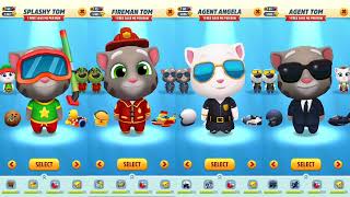 Talking Tom Gold Run  Splashy Tom vs Fireman Tom Agent Angela vs Agent Tom [upl. by Abbott990]