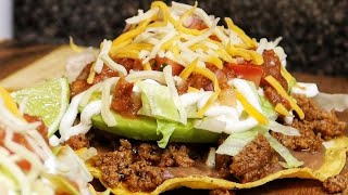 Ground Beef Tostadas  Mexican Food [upl. by Yoshi]