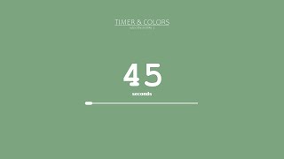 ⌛ 45 Second Timer  Sweet Green 🌿  Countdown  Progress Bar [upl. by Gerhard591]