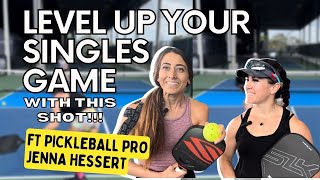 PICKLEBALL TIPS FROM THE PROS  Win At Singles w The Backhand Roll Passing Shot ft Jenna Hessert [upl. by Yraillih240]