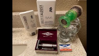 Rich Man Shaving Innovator Brush amp Billy Jealousy Shave Cream amp After Shave Gillette British Rocket [upl. by Kreiker]