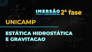 Aula 4  UNICAMP 17h Estática Hidrostática e Gravitação IMERSÃO 2ª fase 2024🐧 Professor Pinguim [upl. by Vastah811]