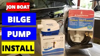 BILGE PUMP Install Complete StepByStep Jon Boat To Bass Boat Conversion Lowe 1448 [upl. by Hurless558]