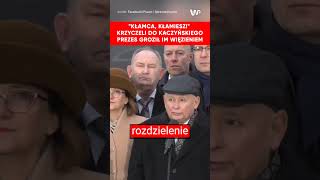 quotKłamcaquot krzyczeli do Kaczyńskiego Prezes PiS groził im więzieniem quotna długie lataquot [upl. by Viridissa]