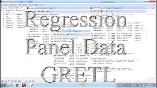 Regression Panel Data GRETL [upl. by Charla]