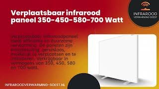 Verplaatsbaar Infrarood Paneel 350450580700 Watt  Infrarood Verwarming Soest [upl. by Enetsuj]