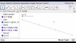 GeoGebra Dersleri Türkçe  Dizi Komutu ile doğru parçasını bölmek  Geogebra Tutorial [upl. by Kriste]