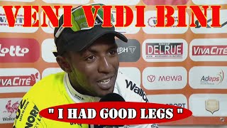 Biniam Girmay  Interview at the Finish 2° Place  Binche  Chimay  Binche 2024 [upl. by Bonilla]