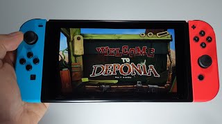 Deponia Nintendo Switch handheld gameplay [upl. by Suoilenroc883]